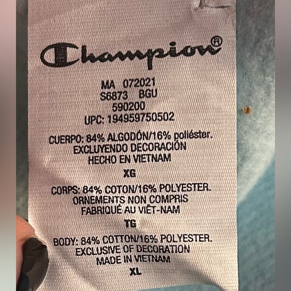 Champion Reverse Weave Partial Zip Mock Neck Phys Ed Sweatshirt NWT - Picture 9 of 9